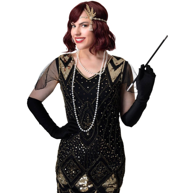 Classy Gold Deluxe 4 Piece 1920s Gatsby Accessory Set