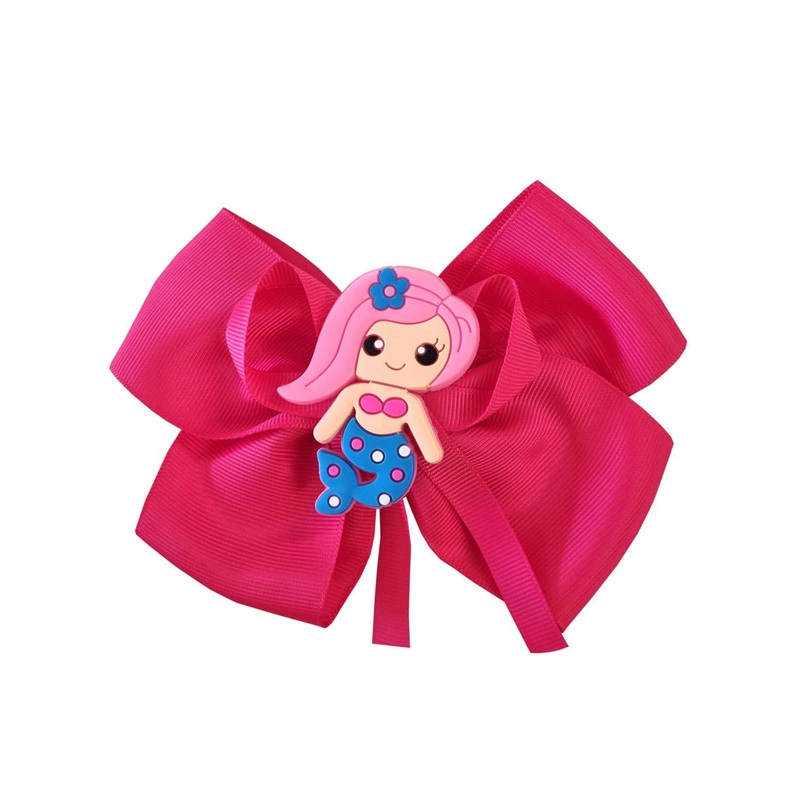 Cute Hot Pink Mermaid Hair Bow Costume Accessory