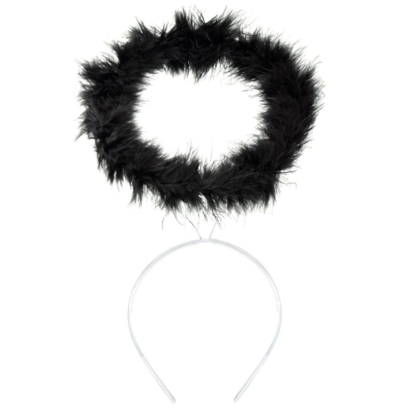 Dark Angel Black Feather Halo Costume Headband