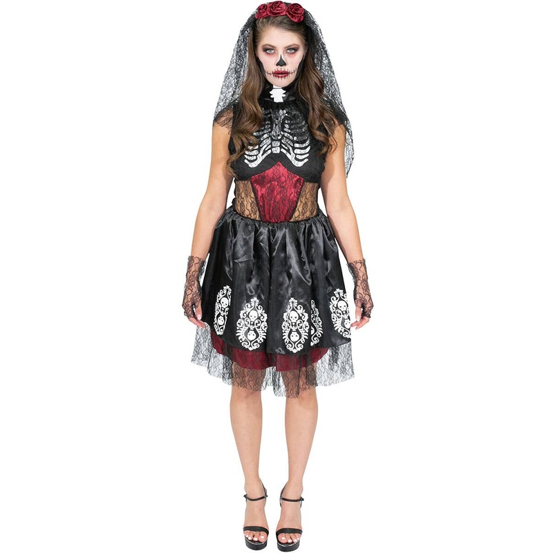 Day of the Dead Senorita Womens Dress Up Costume