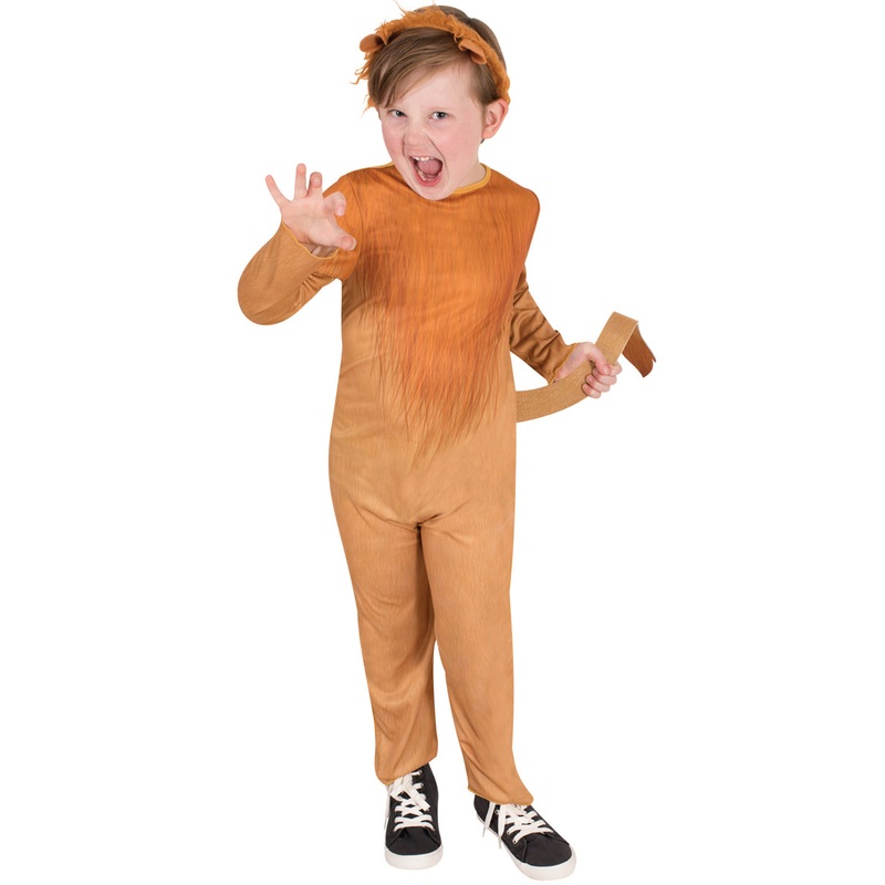Fierce Lion Boys Classic Animal Costume Jumpsuit
