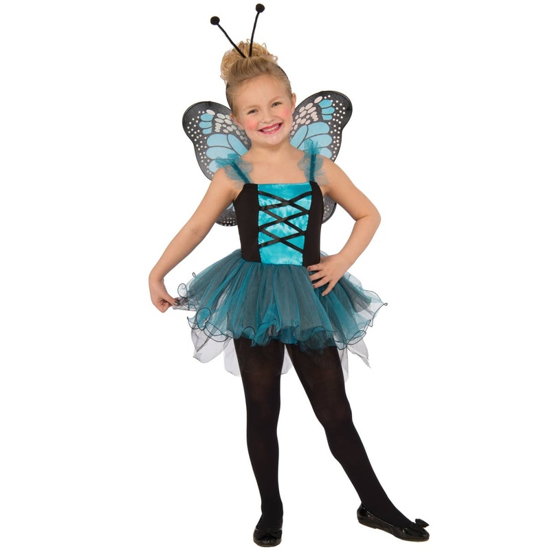 Fluttery Blue Butterfly Girls Dress Up Costume