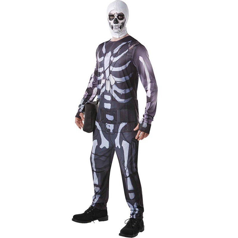 Fortnite Skull Trooper Mens Video Game Fancy Dress Costume