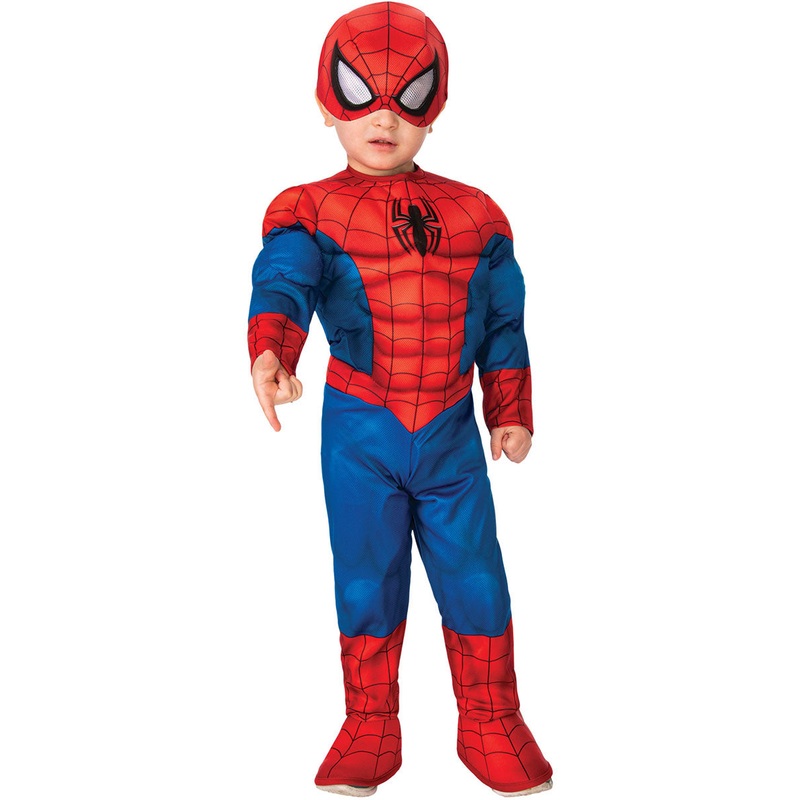 Marvel Spiderman Deluxe Toddler Boys Muscle Chest Costume