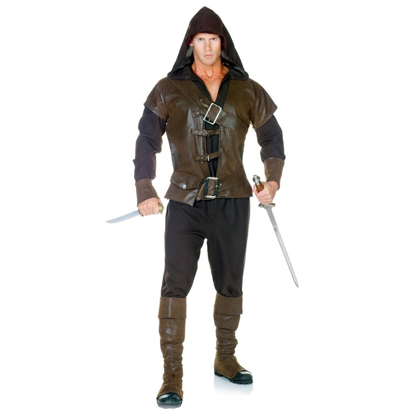 Medieval Arrow Assassin Mens Fancy Dress Costume