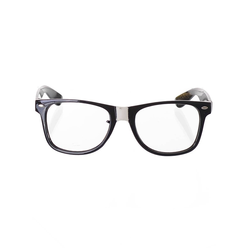 Nerd Black Frame Costumes Glasses with Plaster