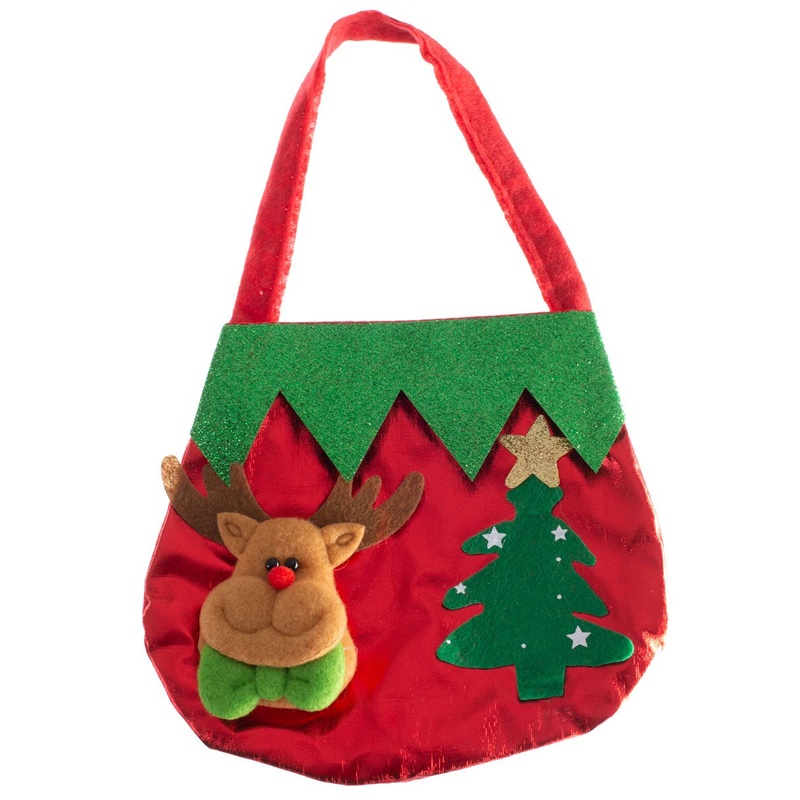 Novelty Reindeer and Tree Christmas Handbag