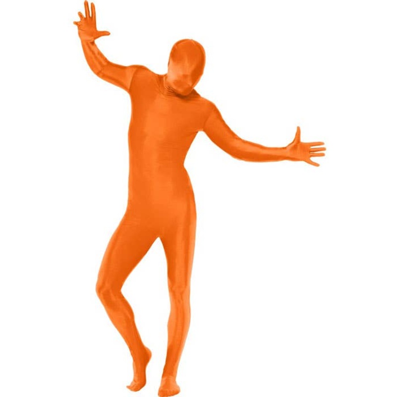 Second Skin Adults Orange Morphsuit Costume