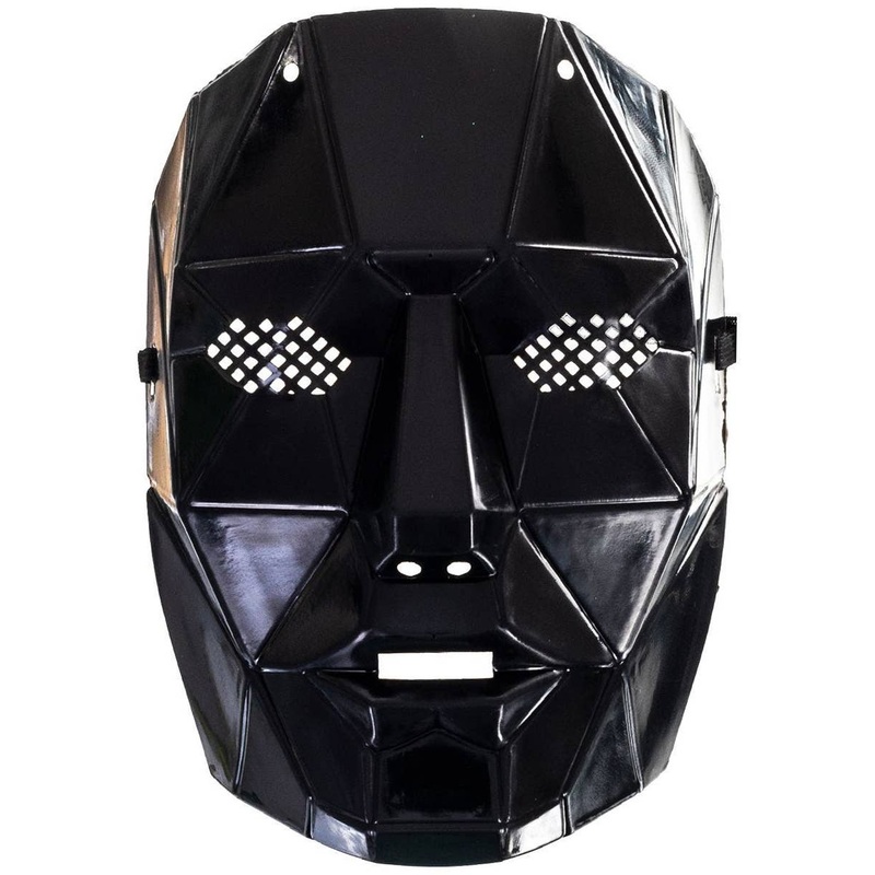 Squid Play Gloss Black Front Man Costume Mask