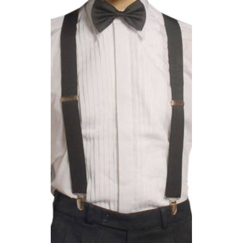 1920s Black Gangster Costume Suspenders