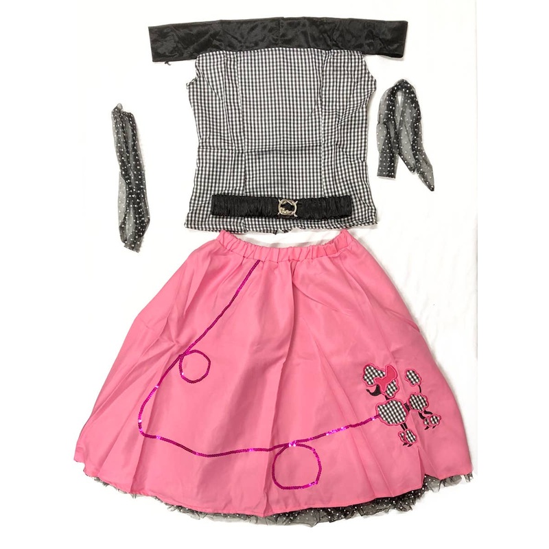 50s Poodle Skirt and Top Womens Costume -Size XXS