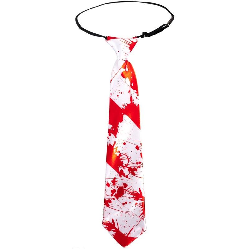 Adjustable Blood Splattered Halloween Costume Neck Tie