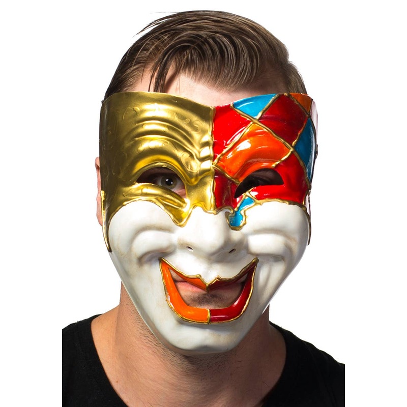 Antique Cream Full Face Comedy Masquerade Mask