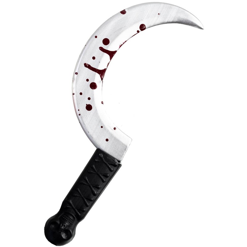 Blood Splattered Scythe Costume Weapon
