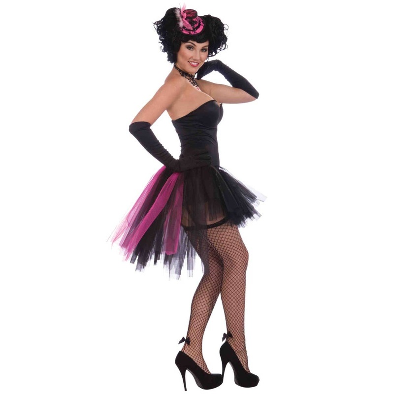 Burlesque Tulle Womens Pink and Black Tutu