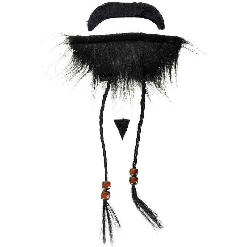Caribbean Pirate 3 Piece Black Facial Hair Set