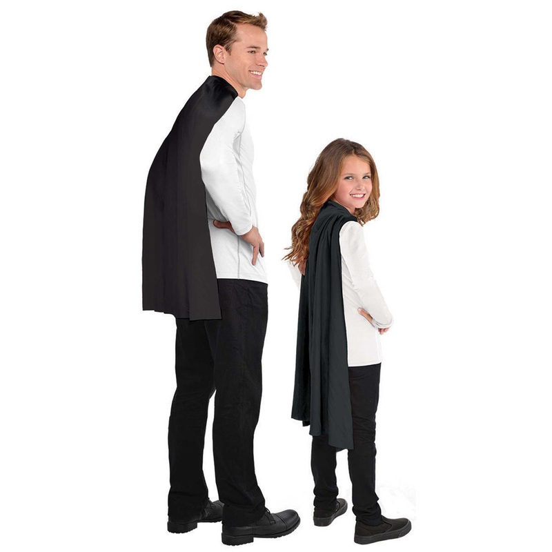 Classic Black Costume Cape for Adults and Kids