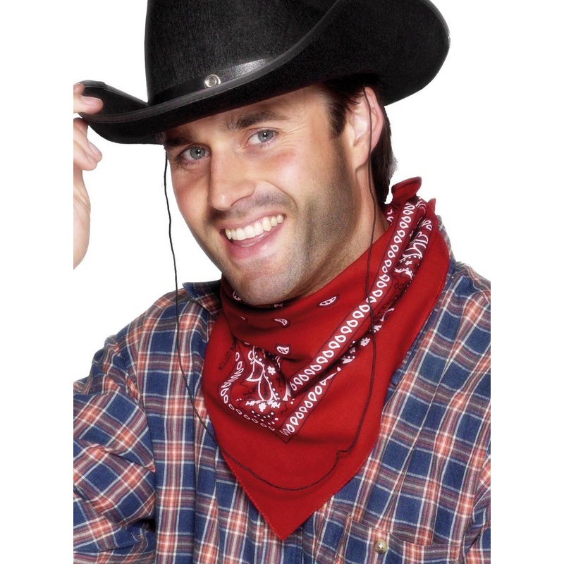 Cowboy Red Bandanna Western Costume Accessory
