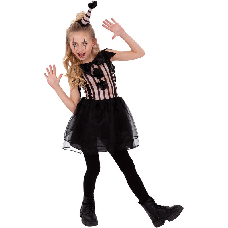 Dark Vintage Clown Girls Halloween Costume