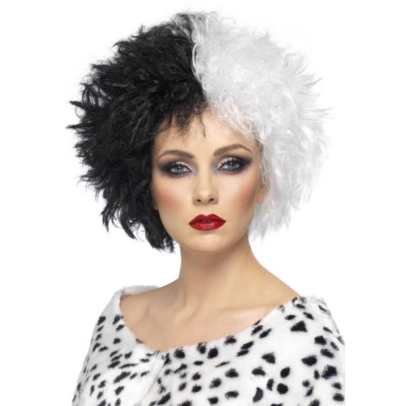 Evil Madame Black And White Cruella Wig