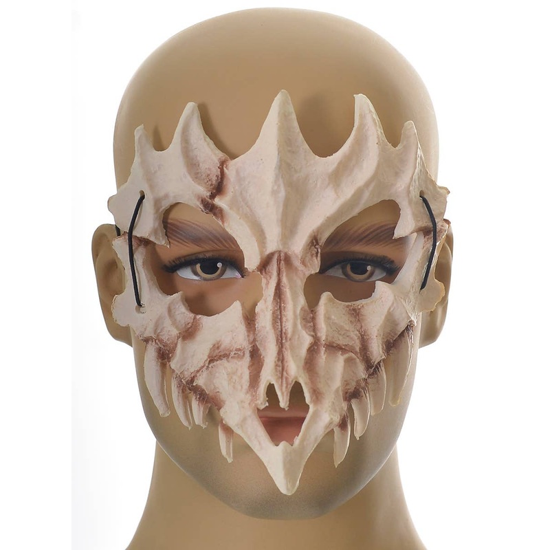Foam Dragon Skull Half Mask Halloween Accessory