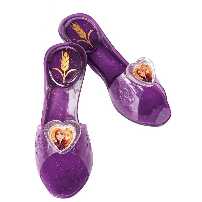 Frozen 2 Princess Anna Girls Purple Click Clack Costume Shoes