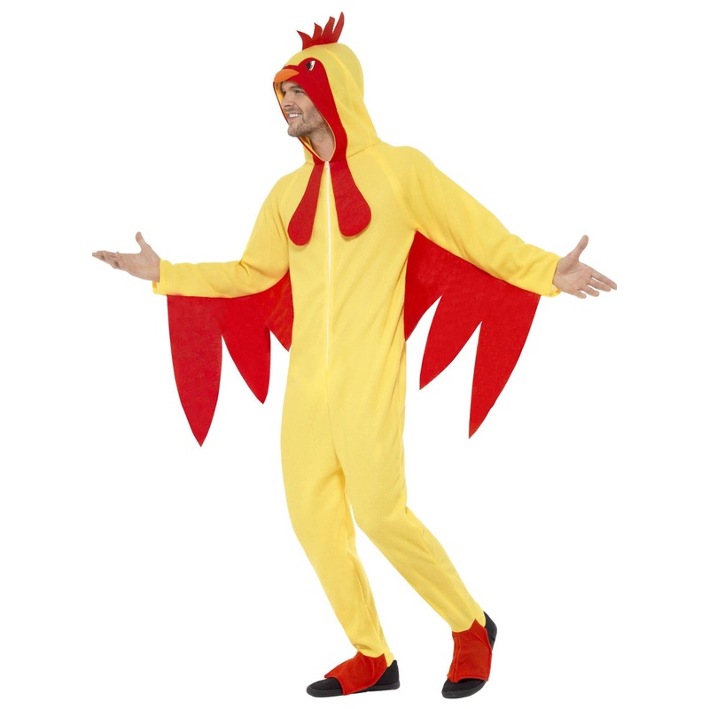 Funny Yellow Chicken Mens Animal Costume Onesie