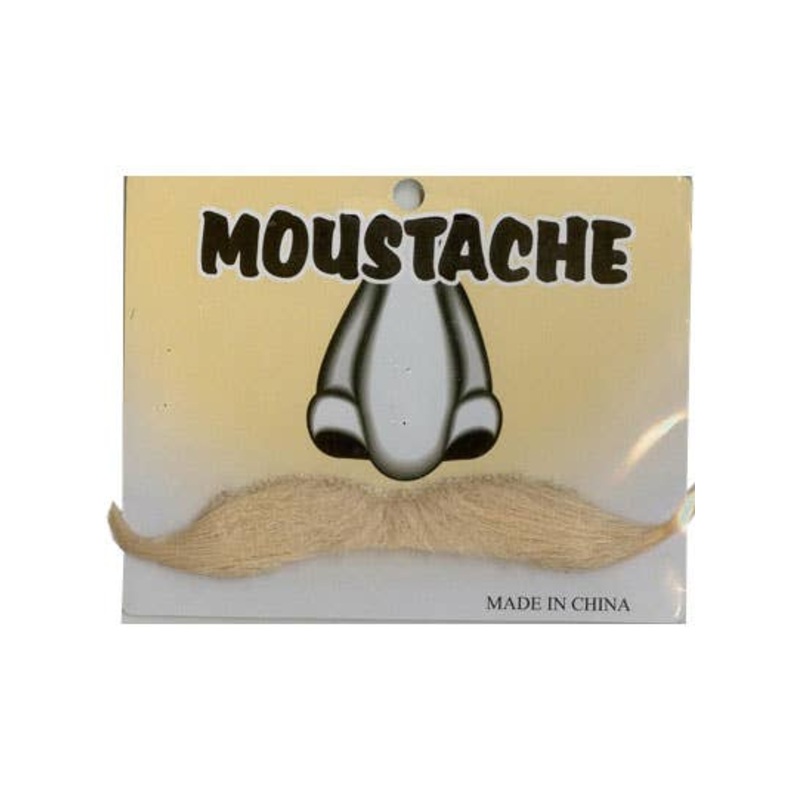 GentleMens Blonde Stick On Fake Moustache