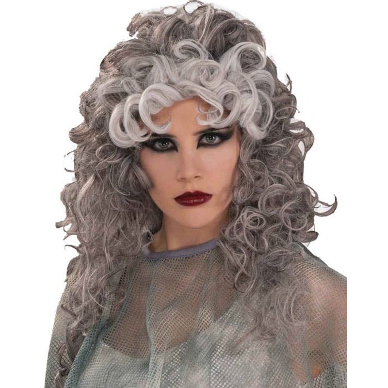 Ghostly Gal Womens Grey Halloween Wig