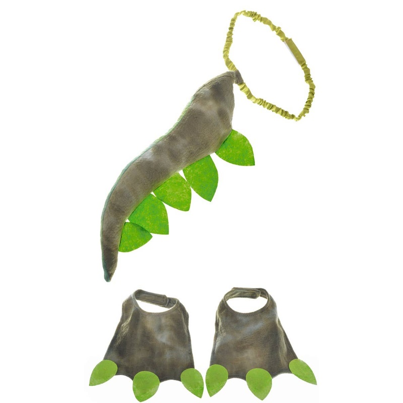 Green Dinosaur Kids Tail and Feet Costume Accessory Set