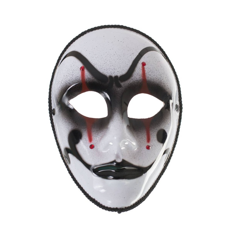Harlequin Jester Costume Mask on Glasses Arms