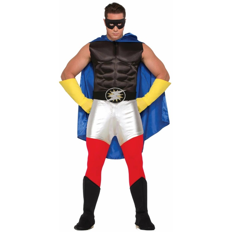 Long Adults Blue Superhero Costume Cape