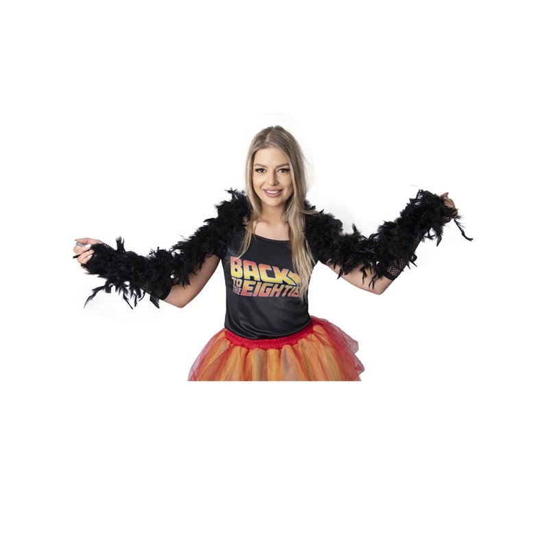 Long Black 150cm Feather Boa Costume Accessory