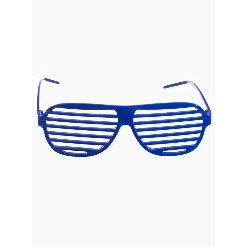 Retro 80s Fashion Blue Novelty Shutter Shades