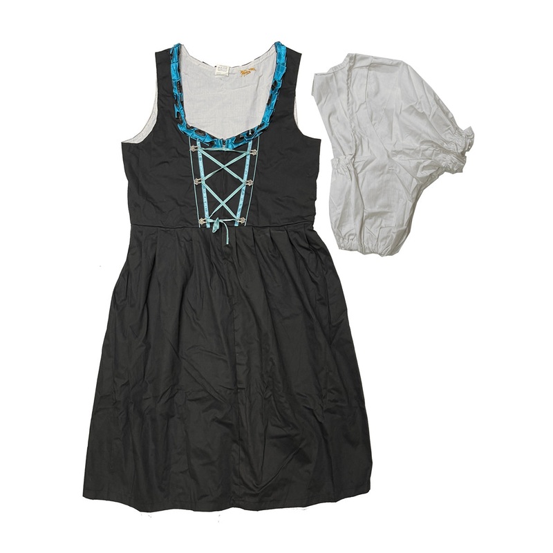 Traditional Black and Blue Womens Oktoberfest Costume  Size XLarge