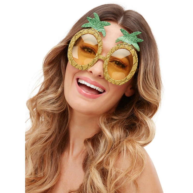 Tropical Pineapple Hawaiian Costume Glasses