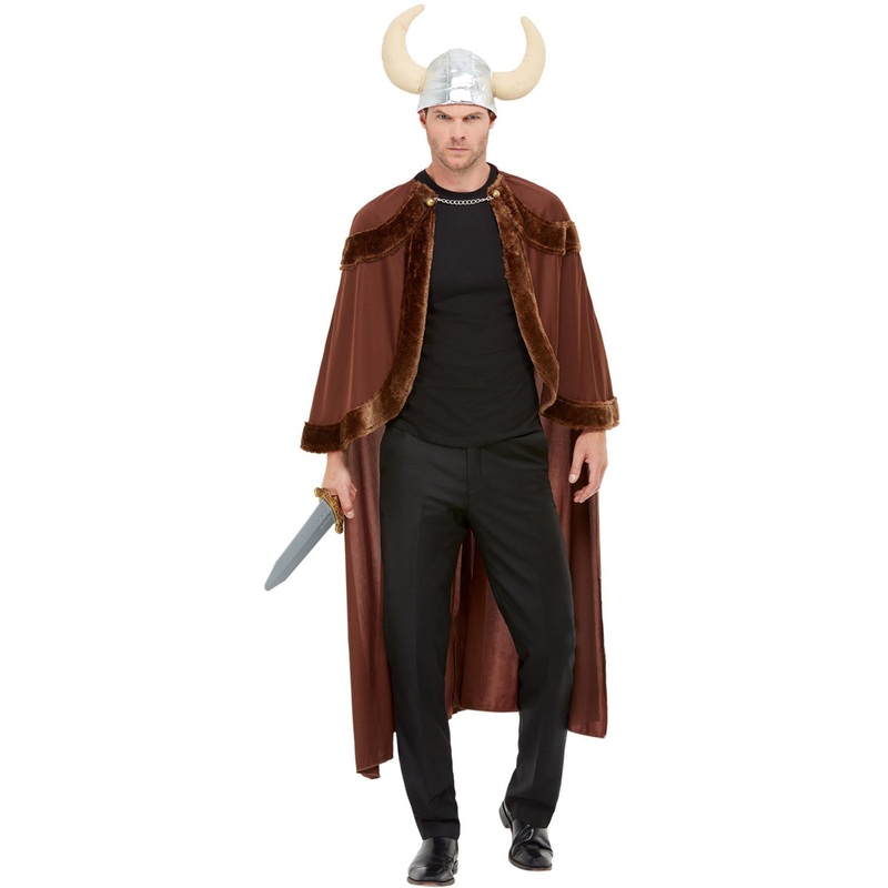 Vicious Viking Mens Cape and Helmet Costume Set