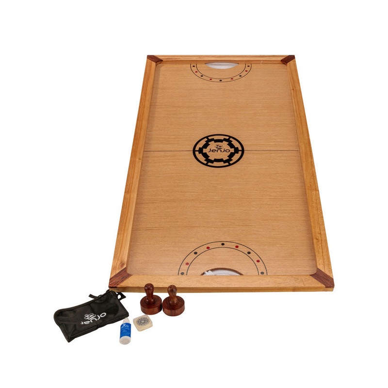 Wooden Shuffle Puck Table Top Hockey Game