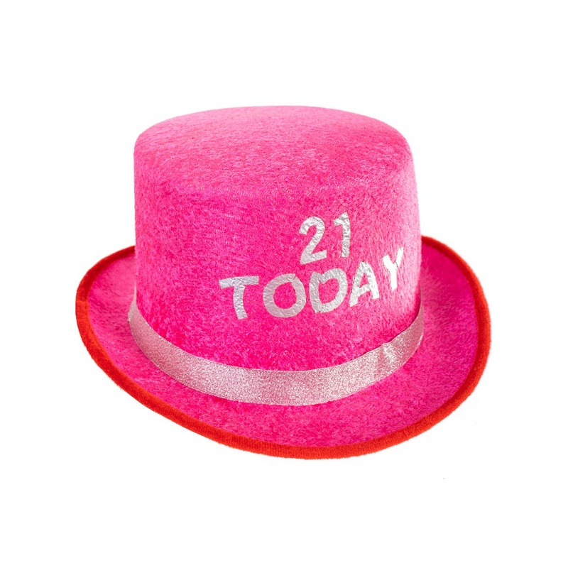 21st Birthday Adults Pink Costume Top Hat
