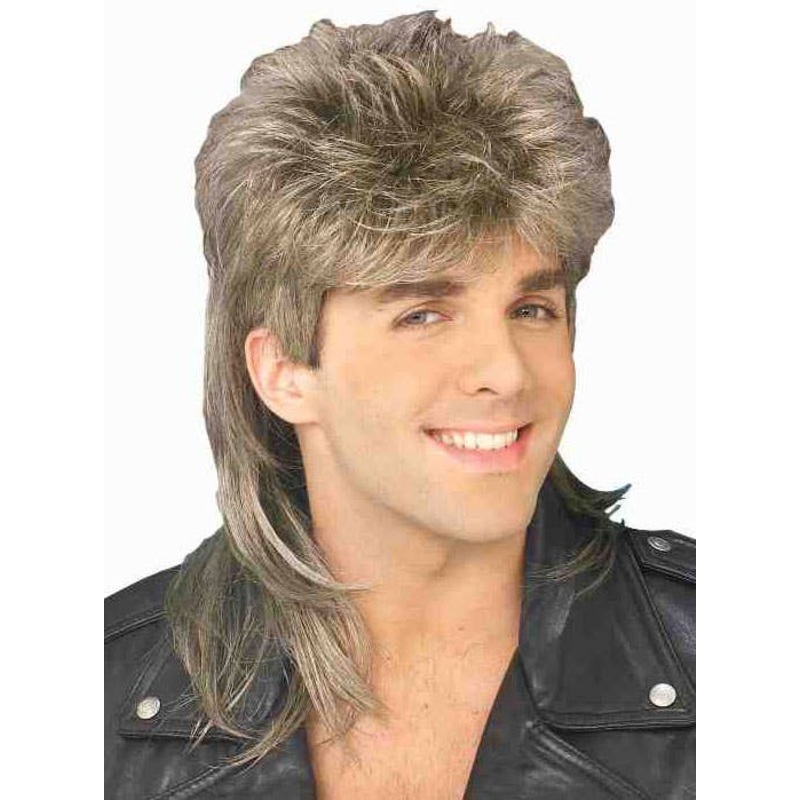 80s Heart Throb Mens Mullet Costume Wig