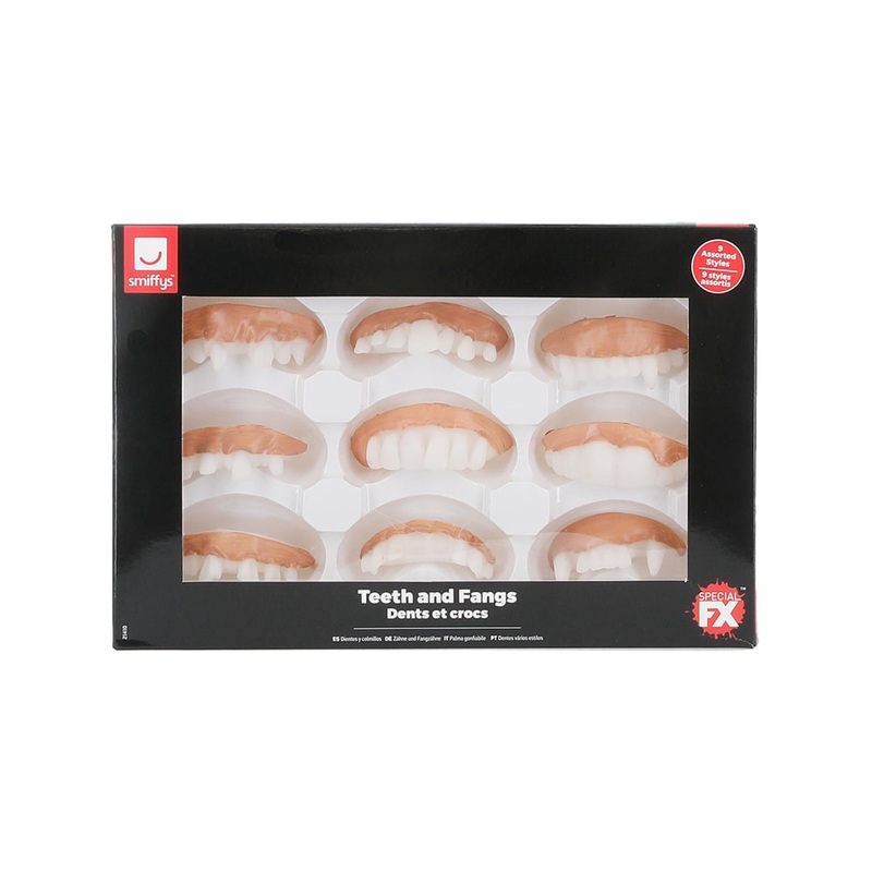 Assorted Pack of 9 Vampire Fangs Halloween Party Favours