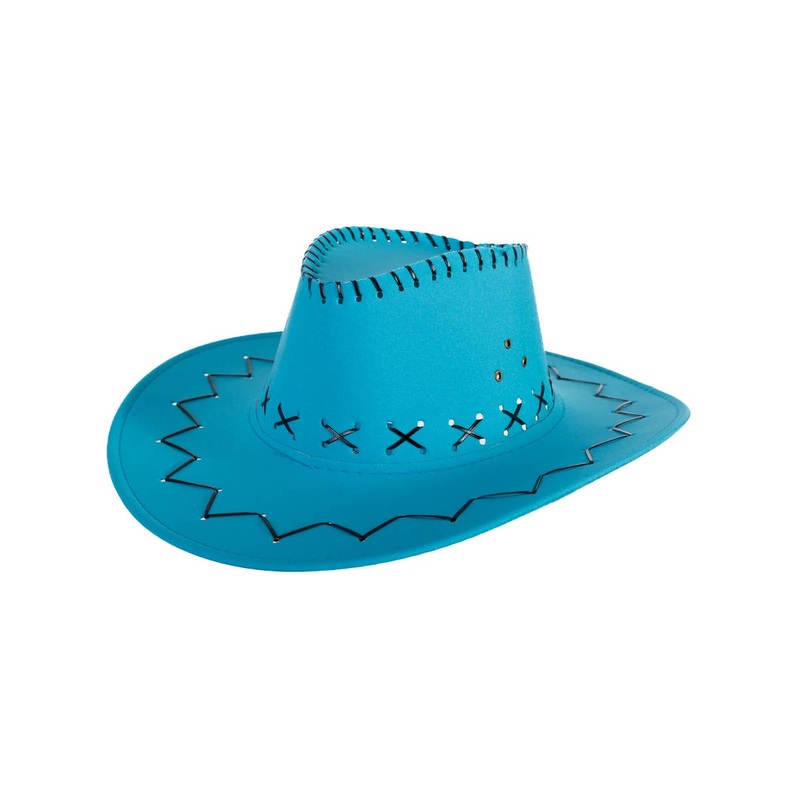 Bright Blue Adults Cowboy Costume Hat