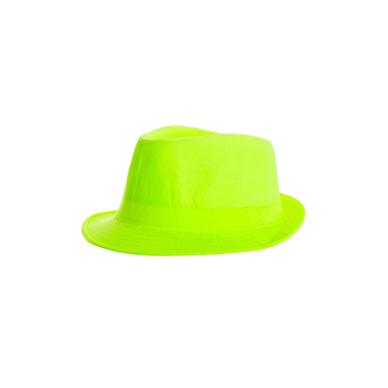 Bright Neon Green Costume Fedora Hat