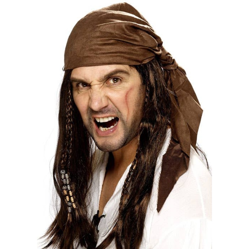 Buccaneer Pirate Mens Costume Wig