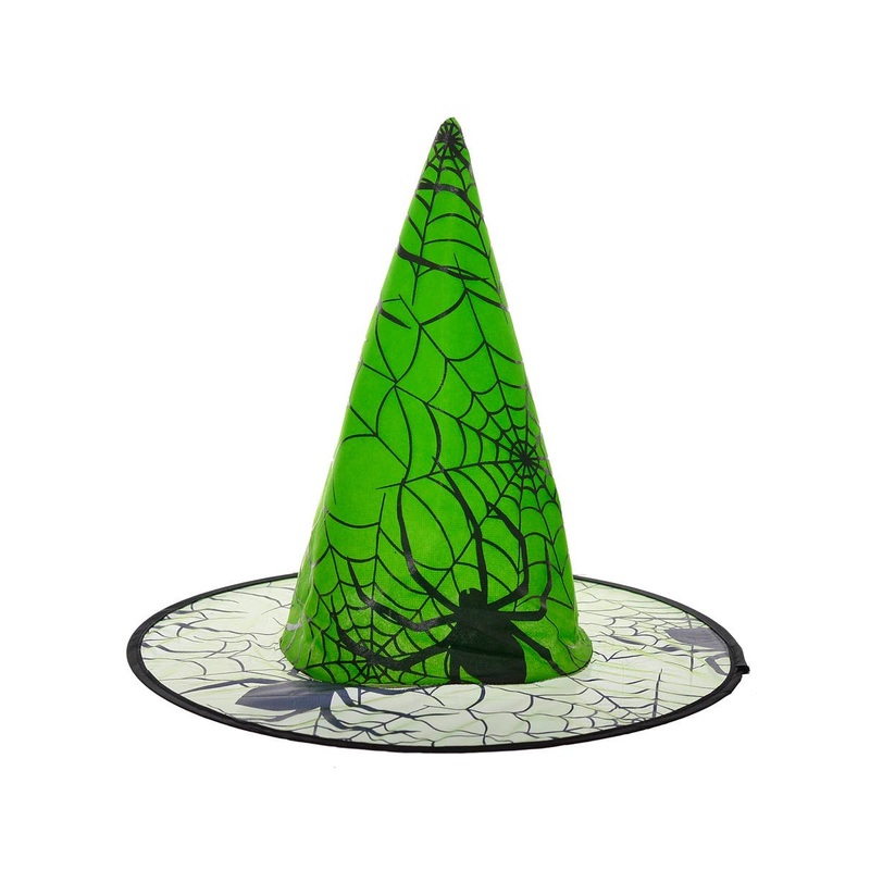 Creepy Crawly Adults Green Witch Halloween Hat