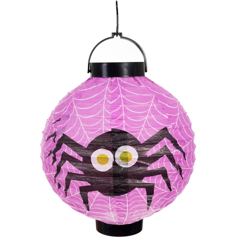 Cute Black and Purple Spider Paper Lantern Halloween Decoration