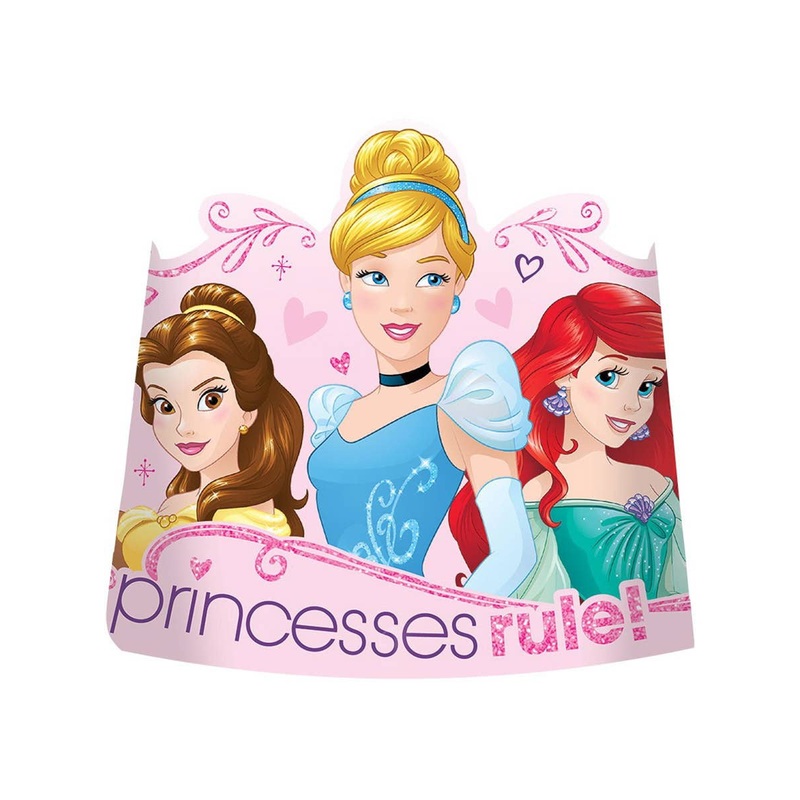 Disney Princesses 8 Pack Paper Tiaras