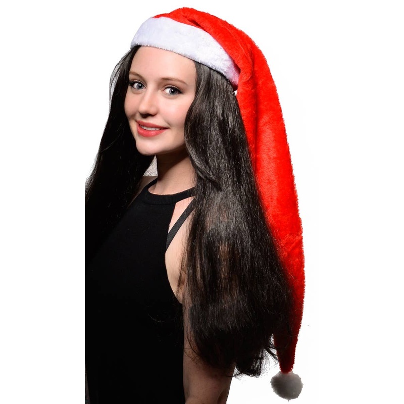 Extra Long Plush Christmas Santa Claus Costume Hat