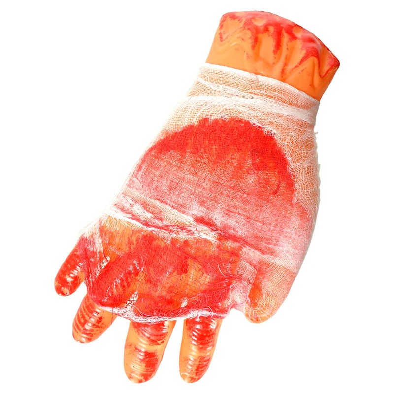 Gauze Wrapped Bloody Severed Hand Decoration