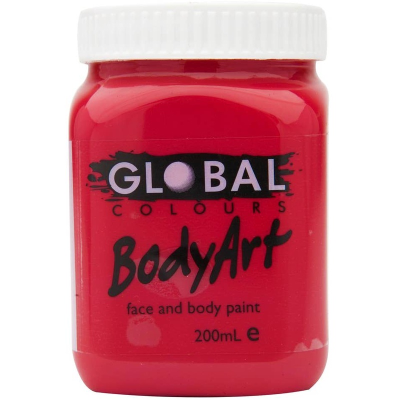 Global BodyArt Deep Red 200ml Liquid Makeup